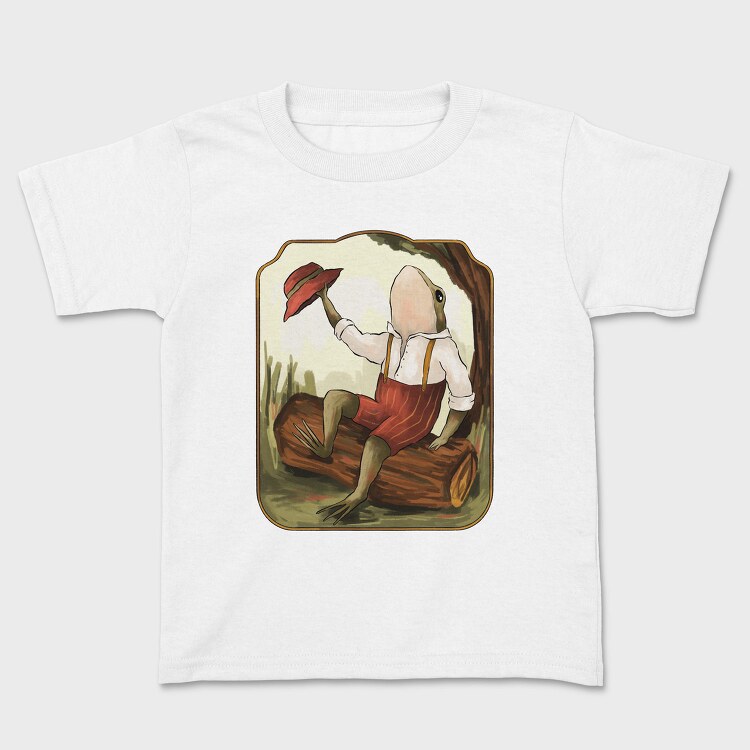 Vintage Toad Hat Illustrations 08, Tricou Copii
