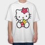 Cartoon Retro Hello Kitty 4, Tricou Oversize Barbati (Unisex)