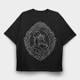 Plague Doctor Portrait, Tricou Oversize Barbati (Unisex)