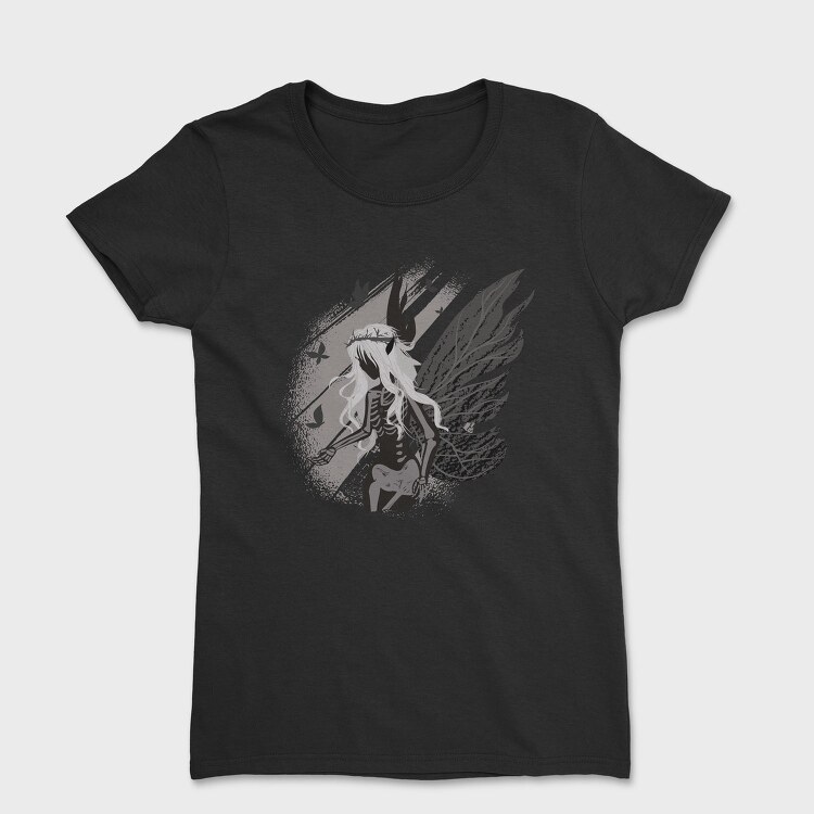 Dark Skeleton Fairy Fantasy Grunge, Tricou Femei