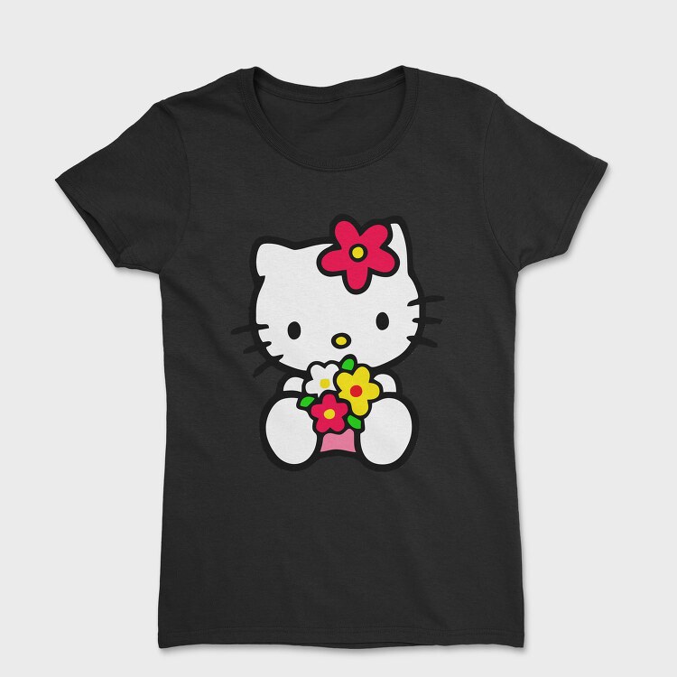 Cartoon Retro Hello Kitty 4, Tricou Femei