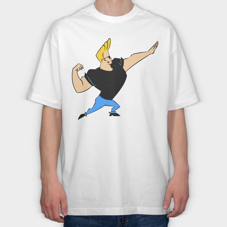Cartoon Retro Johny Bravo 3, Tricou Oversize Barbati (Unisex)