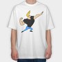 Cartoon Retro Johny Bravo 3, Tricou Oversize Barbati (Unisex)