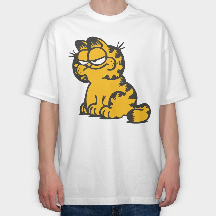 Cartoon Retro Garfield 3, Tricou Oversize Barbati (Unisex)