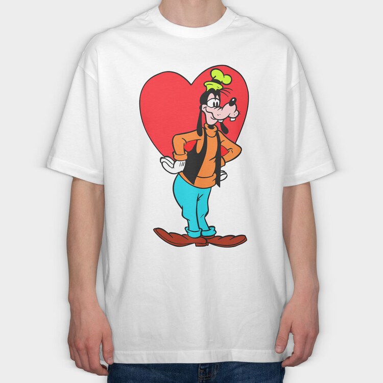 Cartoon Retro Goofy 2, Tricou Oversize Barbati (Unisex)