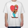 Cartoon Retro Goofy 2, Tricou Oversize Barbati (Unisex)