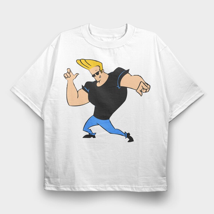 Cartoon Retro Johny Bravo 6, Tricou Oversize Barbati (Unisex)