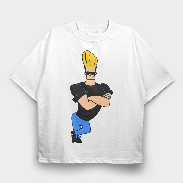 Cartoon Retro Johny Bravo 5, Tricou Oversize Barbati (Unisex)