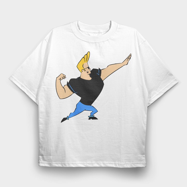 Cartoon Retro Johny Bravo 3, Tricou Oversize Barbati (Unisex)