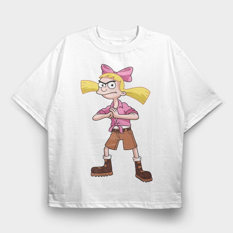 Cartoon Retro Hey Arnold 5, Tricou Oversize Barbati (Unisex)
