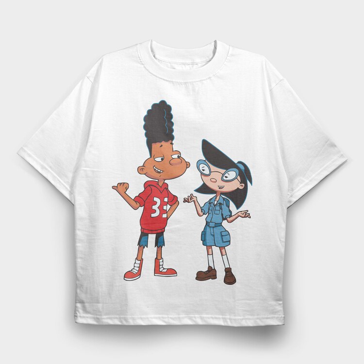 Cartoon Retro Hey Arnold 2, Tricou Oversize Barbati (Unisex)