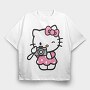 Cartoon Retro Hello Kitty 1, Tricou Oversize Barbati (Unisex)