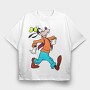 Cartoon Retro Goofy 5, Tricou Oversize Barbati (Unisex)