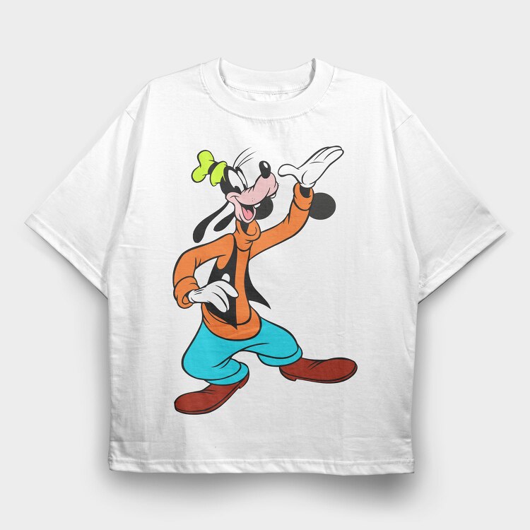 Cartoon Retro Goofy 4, Tricou Oversize Barbati (Unisex)
