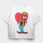 Cartoon Retro Goofy 2, Tricou Oversize Barbati (Unisex)
