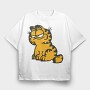 Cartoon Retro Garfield 3, Tricou Oversize Barbati (Unisex)