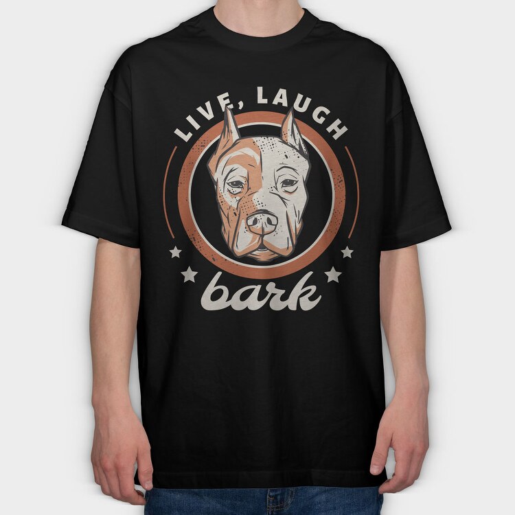 Pitbull Dog Badge Dogo, Tricou Oversize Barbati (Unisex)