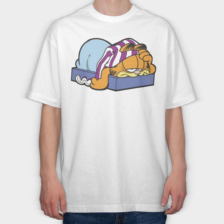 Cartoon Retro Garfield 1, Tricou Oversize Barbati (Unisex)