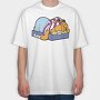 Cartoon Retro Garfield 1, Tricou Oversize Barbati (Unisex)