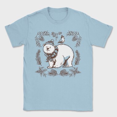 Polar Bear Animal Winter Throw Pillow, Tricou Barbati (Unisex)