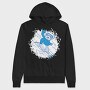 Poodle Dog Animal Cute Skiing, Hanorac Oversize Barbati (Unisex)