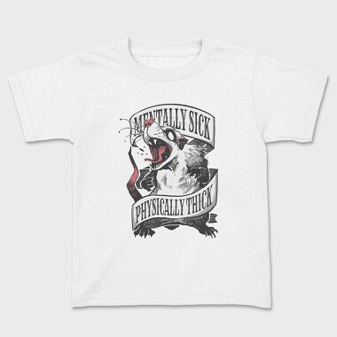 Possum Wild Animal Crazy Badge, Tricou Copii