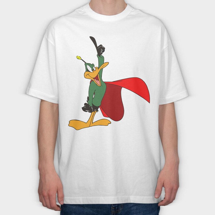 Cartoon Retro Duck Dodgers 6, Tricou Oversize Barbati (Unisex)