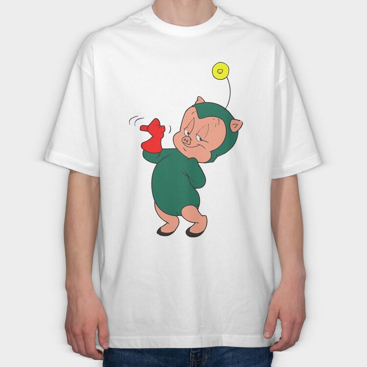 Cartoon Retro Duck Dodgers 5, Tricou Oversize Barbati (Unisex)