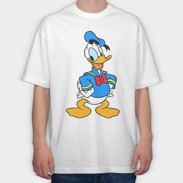 Cartoon Retro Donald Duck 5, Tricou Oversize Barbati (Unisex)