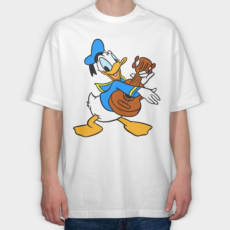 Cartoon Retro Donald Duck 4, Tricou Oversize Barbati (Unisex)