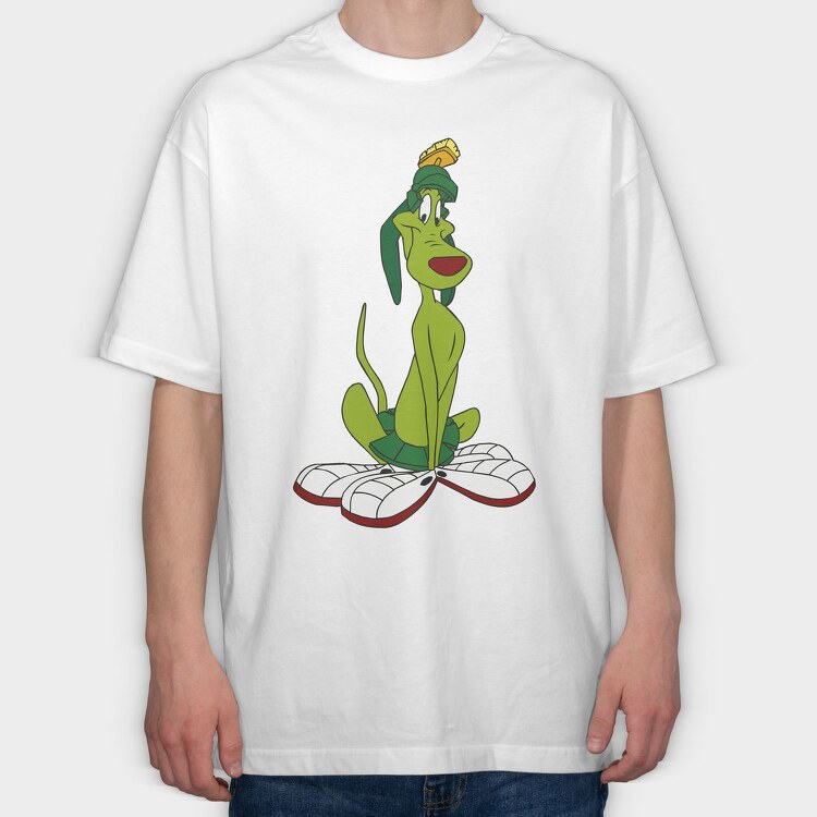Cartoon Retro Duck Dodgers 4, Tricou Oversize Barbati (Unisex)
