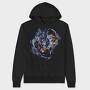 Watercolor Yin Yang Koi Fish, Hanorac Oversize Barbati (Unisex)