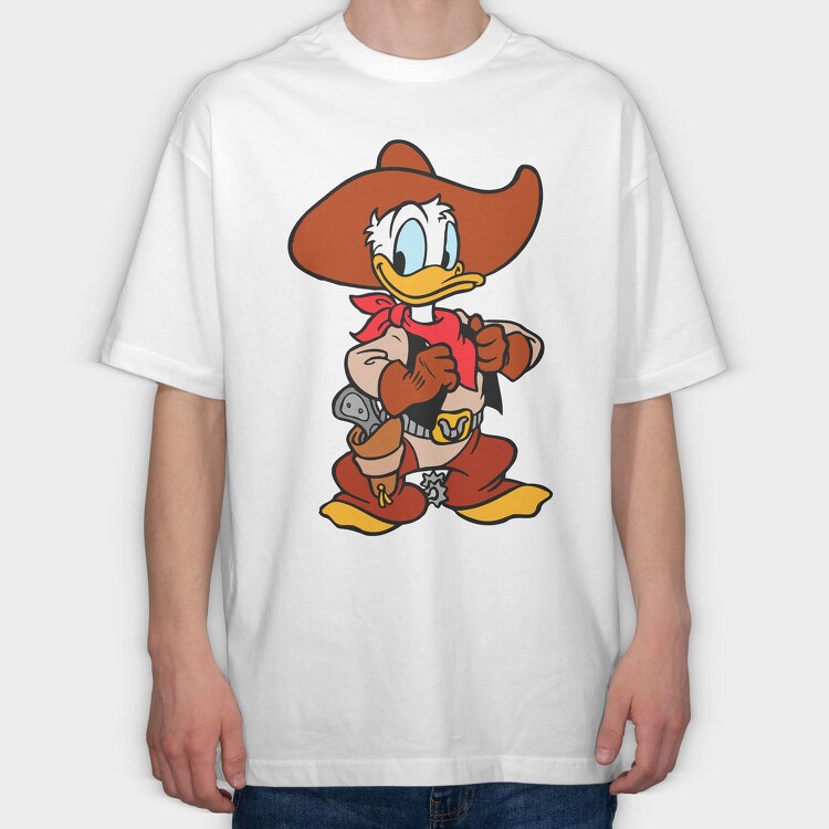 Cartoon Retro Donald Duck 3, Tricou Oversize Barbati (Unisex)