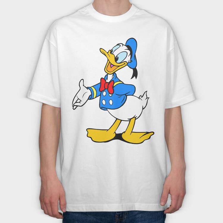 Cartoon Retro Donald Duck 2, Tricou Oversize Barbati (Unisex)