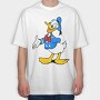 Cartoon Retro Donald Duck 2, Tricou Oversize Barbati (Unisex)