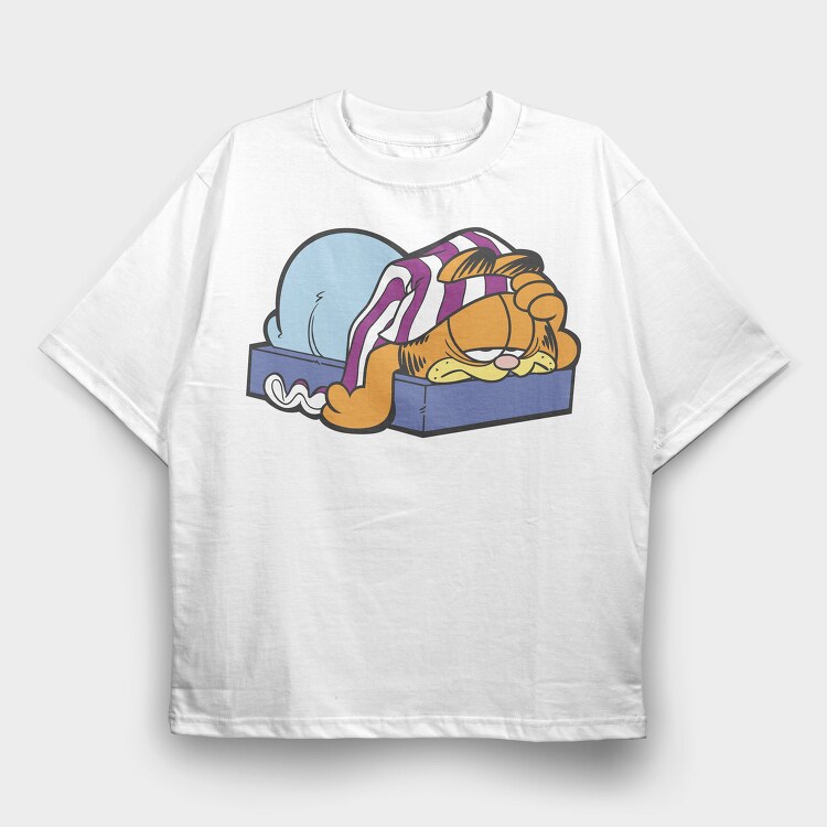 Cartoon Retro Garfield 1, Tricou Oversize Barbati (Unisex)