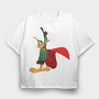 Cartoon Retro Duck Dodgers 6, Tricou Oversize Barbati (Unisex)
