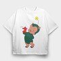 Cartoon Retro Duck Dodgers 5, Tricou Oversize Barbati (Unisex)