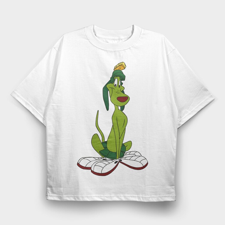 Cartoon Retro Duck Dodgers 4, Tricou Oversize Barbati (Unisex)