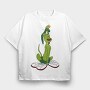 Cartoon Retro Duck Dodgers 4, Tricou Oversize Barbati (Unisex)