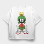Cartoon Retro Duck Dodgers 3, Tricou Oversize Barbati (Unisex)