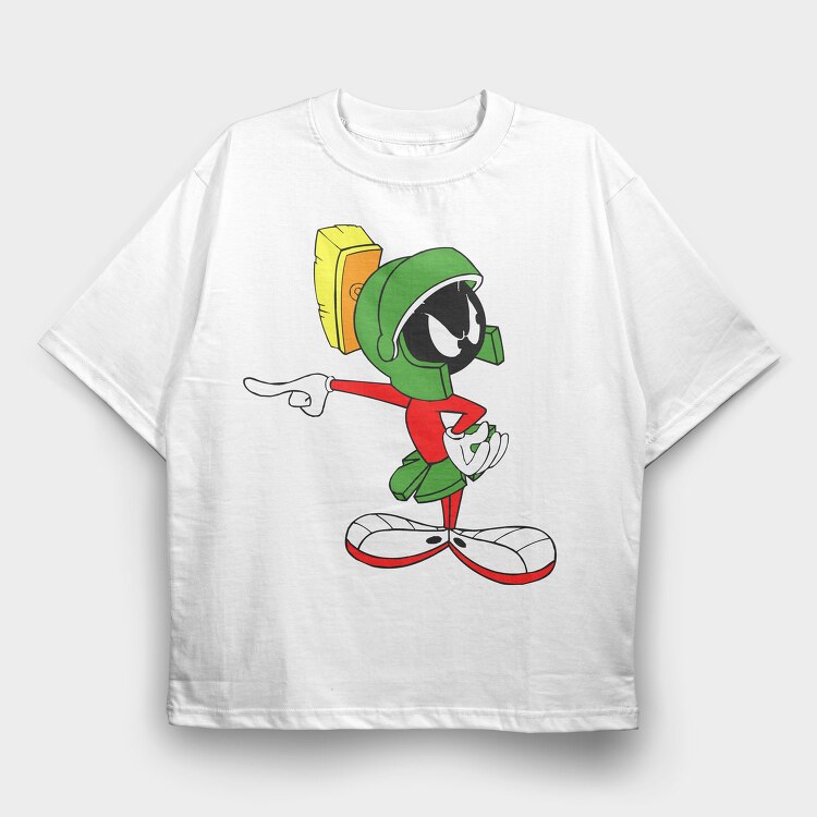 Cartoon Retro Duck Dodgers 1, Tricou Oversize Barbati (Unisex)