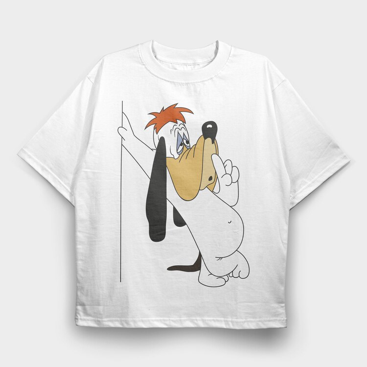 Cartoon Retro Droopy 6, Tricou Oversize Barbati (Unisex)