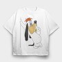 Cartoon Retro Droopy 6, Tricou Oversize Barbati (Unisex)