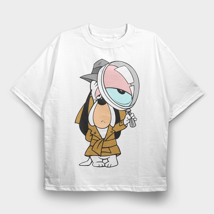 Cartoon Retro Droopy 4, Tricou Oversize Barbati (Unisex)