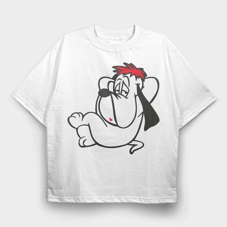 Cartoon Retro Droopy 3, Tricou Oversize Barbati (Unisex)