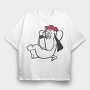Cartoon Retro Droopy 3, Tricou Oversize Barbati (Unisex)