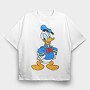 Cartoon Retro Donald Duck 5, Tricou Oversize Barbati (Unisex)