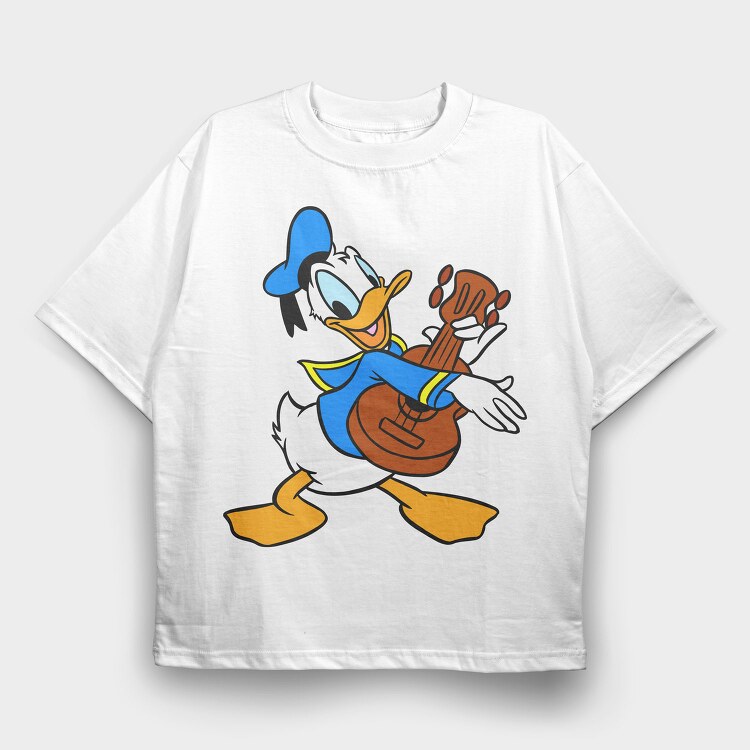 Cartoon Retro Donald Duck 4, Tricou Oversize Barbati (Unisex)