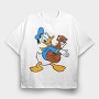Cartoon Retro Donald Duck 4, Tricou Oversize Barbati (Unisex)